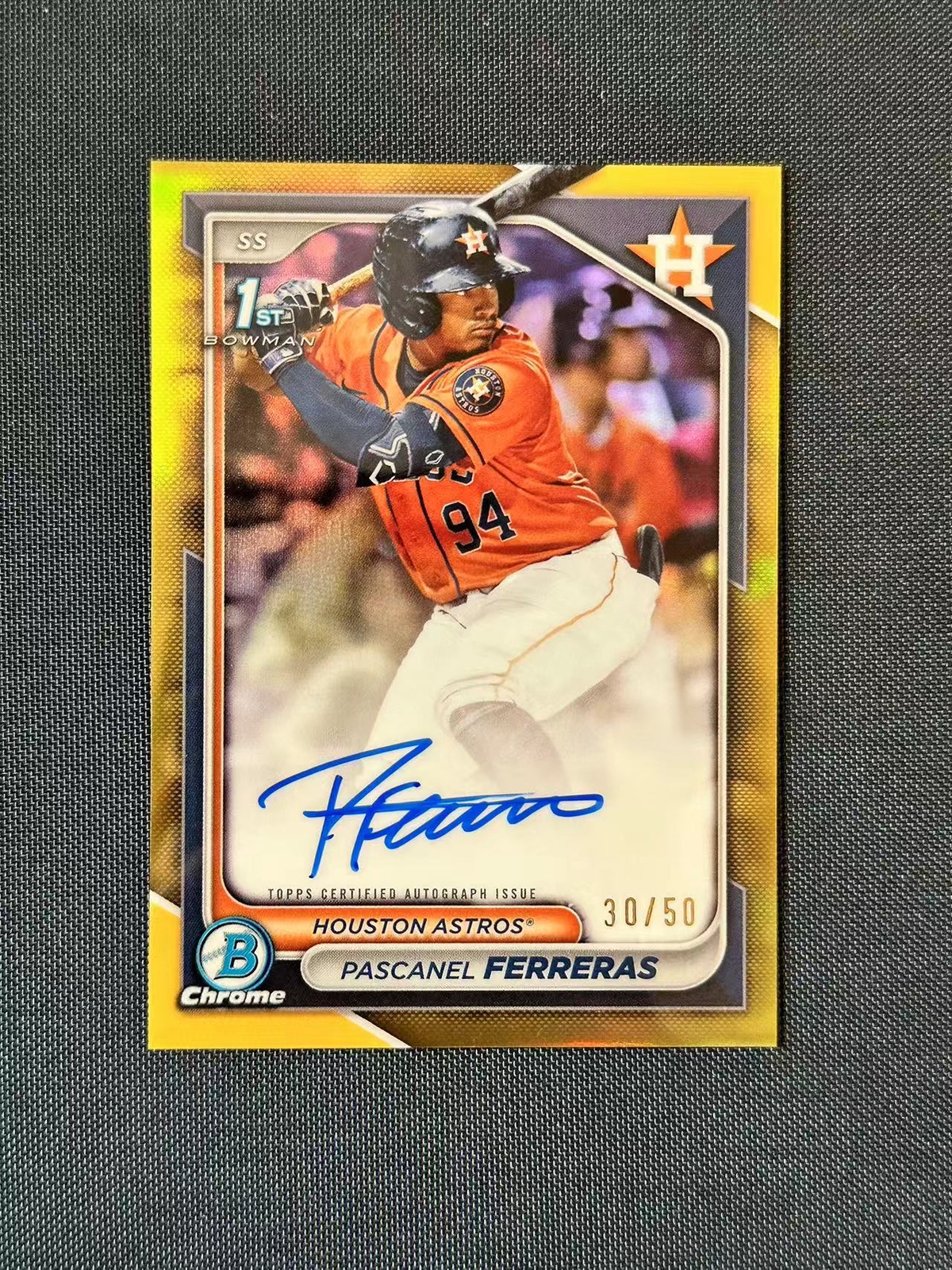Pascanel Ferreras 2024 Topps Chrome 30/50 Auto Gold 1st Bowman#CPA-PF LU11