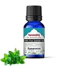 Twistedlily 100% Pure Nature Spearmint Essential Oil For Aromatherapy 10ml.