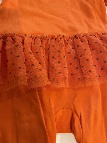 NWT Carters Just One You 3M Halloween Jack O Lantern Pumpkin One Piece Tutu LS - Picture 6 of 8