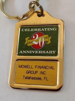 Celebrating 20th Anniversary MOWELL FINANCIAL Group Promo Keyring