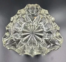 Italian Clear Cut Glass Ashtray