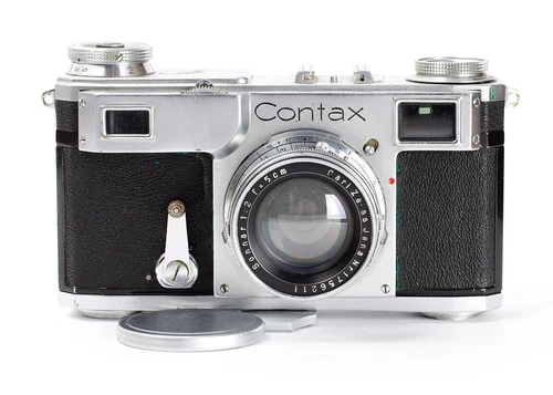 Zeiss Ikon Contax II Rangefinder 35mm with Lens Sonnar 2/5cm No.C10308 Early Ver