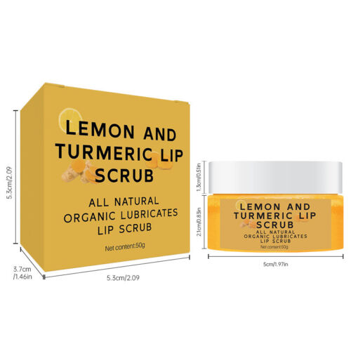 Turmeric Lip Scrub with Honey & Coconut Oil - Exfoliating & Moisturizing Care