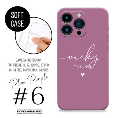  Für iPhone 12 11 13 14 XR 15 Personalisierter Name Handyhülle Weiche Silikon Abdeckung