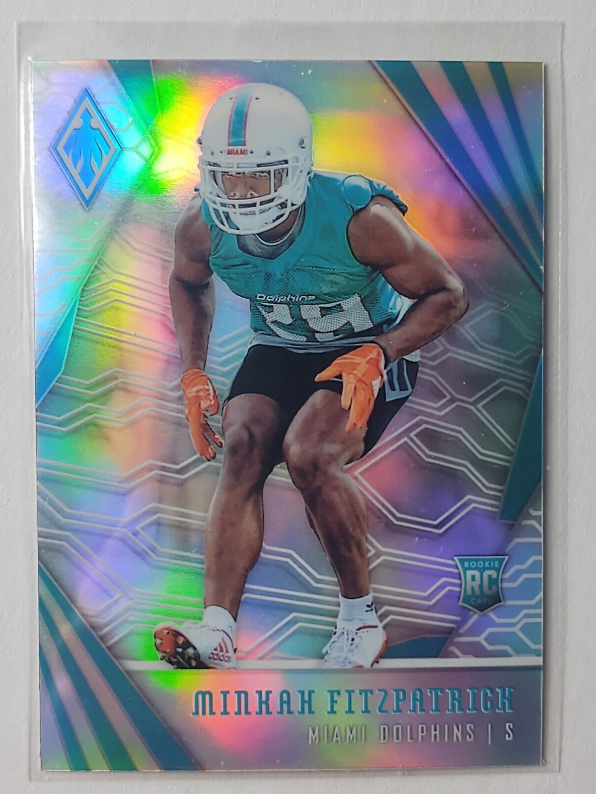 2018 PANINI PHOENIX SILVER MINKAH FITZPATRICK RC ROOKIE #143 FOOTBALL CARD