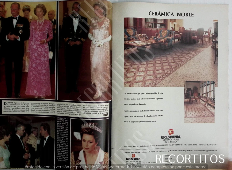 clips h 2649 isabel ii lady di diana de glaes elizabeth noor de jordan carlos - Imagem 3 de 4