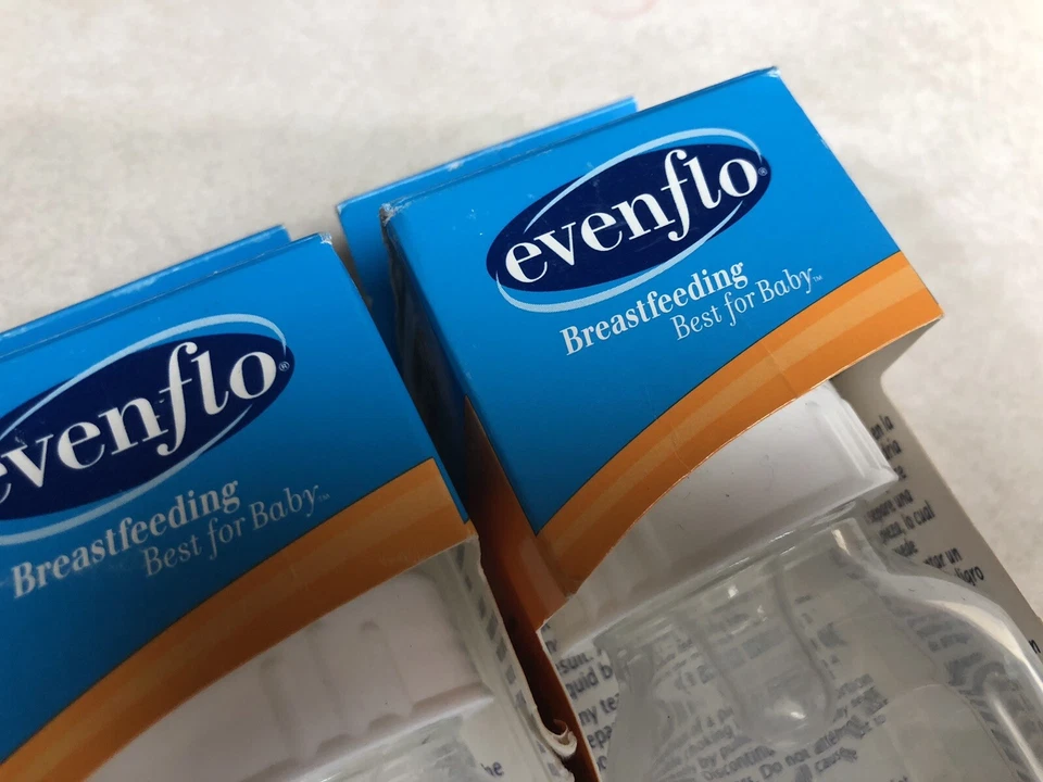 Botella de vidrio 4 Even Flo 8OZ clásica sin BPA 0-3 meses flujo personalizado nueva Foto 4 de 4