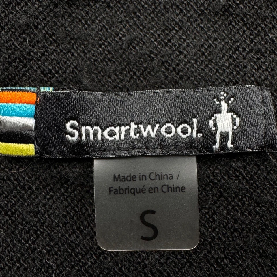 Cárdigan envolvente Smartwool Edgewood suéter negro gris para mujer pequeño Foto 3 de 4