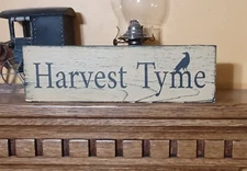Harvest Tyme Crow Fall Farmhouse Rustic Primitive Sign Country Home Décor 12 in