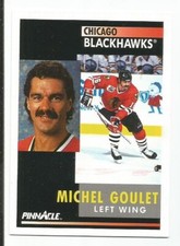 MICHEL GOULET 1991-92 PINNACLE CARD NEAR MINT CONDITION