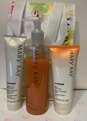 Mary Kay Satin Hands PEACH 3 Pc Pampering Set - NIB