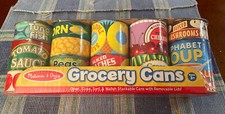 Melissa and Doug Grocery Cans - TEN Pieces - Kitchen Food Kids Pretend Toys NEW