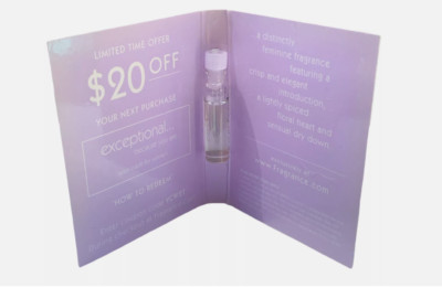 EXCEPTIONAL BECAUSE YOU ARE 0.034 oz 1 ml EDP Sample Vial New
