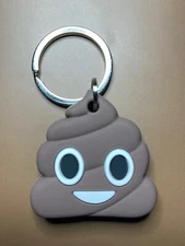 Poop Emoji Keychain Case For Apple AirTag Locator (New)