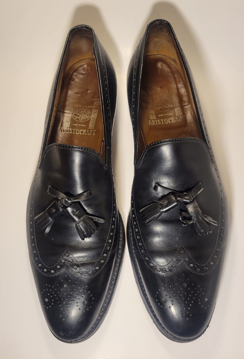 Johnston & Murphy Crown Aristocraft Mens 13 AA NARROW Shoe Black