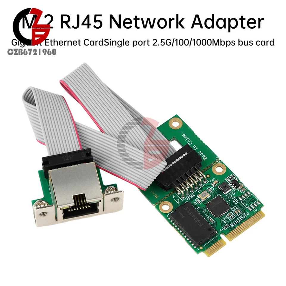 M.2 Key A+E/PCI-E 2.5G Gigabit Ethernet Network Lan Card 1000Mbps RTL8125BG Chip - Image 2 of 4