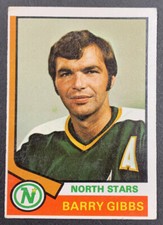 1974-75 O-Pee-Chee Hockey - #203 Barry Gibbs - Minnesota North Stars