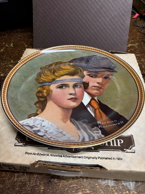 #ad Norman Rockwell “Meeting on the Path” plate authentic limited edition W COA $15.99