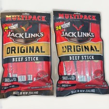 2 x Jack Link's Original Beef Jerky Stick 24x12g Protein Smoked Meat Snack 288g