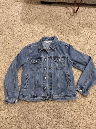Tommy Hilfiger, Vintage 1990s Tommy Hilfiger Women's Denim Jacket – Size Medium