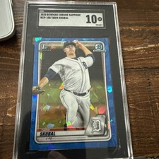 Tarik Skubal - 2020 Bowman Chrome Sapphire Edition #BCP-108 (RC) SGC 10