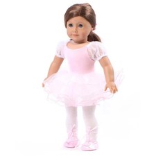 Pink 2-piece Ballet Outfit 18" Doll Clothes Fits American Girl Doll