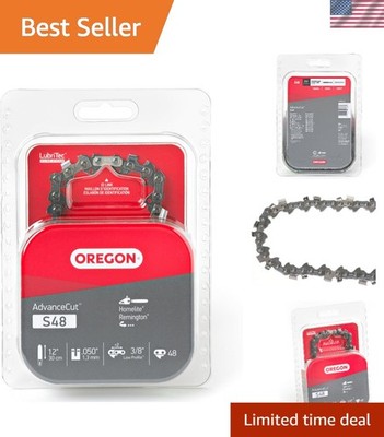 Advanced Oregon S48 Chainsaw Chain   12-Inch Length, Heat-Treated, Low Vibration