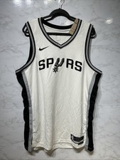 Nike San Antonio Spurs Dri-Fit Men White Association Authentic Jersey Sz XLarge