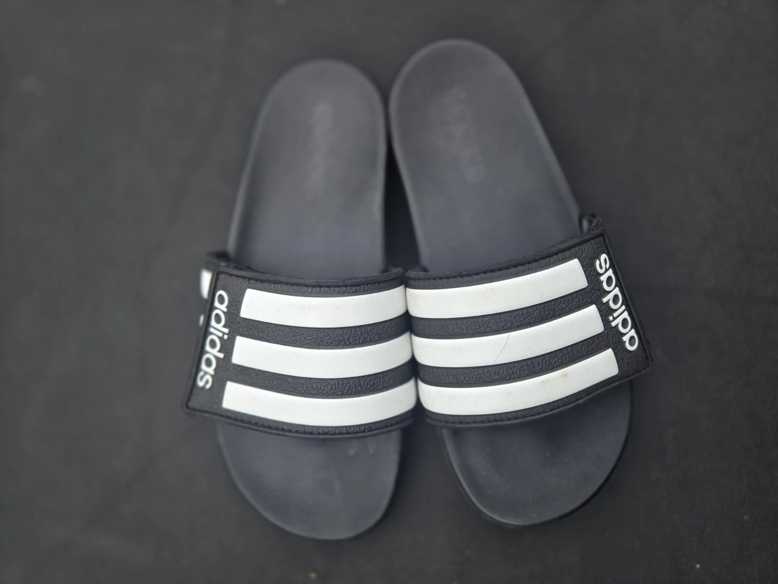 SANDALI ADIDAS BAMBINO NERO BIANCO TAGLIA 4