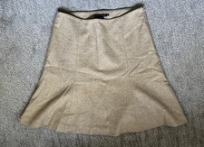 Ralph Lauren Beige 100 Wool A Line Skirt size 6