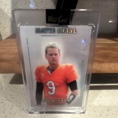 Wild Card Matte Metal Joe Burrow Serial Numbered 1/10  Football Card