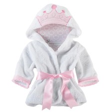 Baby Aspen Little Princess Hooded Baby Bathrobe 0-9 Months - Soft Terrycloth Bab