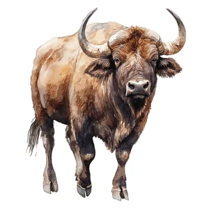 Farm Buffalo Animal Self Adhesive Vinyl Sticker