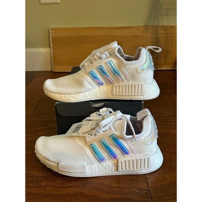 Adidas Originals NMD_R1 W White Iridescent Holographic Sneakers