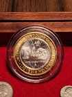 Las Vegas $10 Silverstrike Plaza "S" Token / Coin Slot Machine Freemont St. Vtg  — photo 5