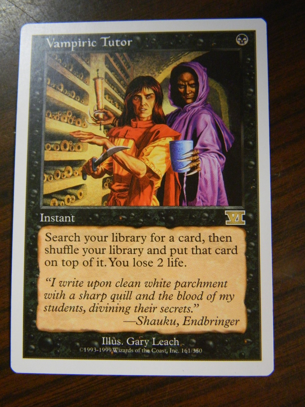 MTG Pre-Modern 6th Edition Black Rare Vampiric Tutor Near Mint Cond