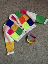 Handmade Crochet Cardigan for Kids Age 7  8  Headband