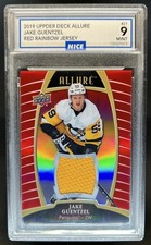 2019-20 UD Allure Jake Guentzel Red Rainbow Jersey Relics #21 Nice 9