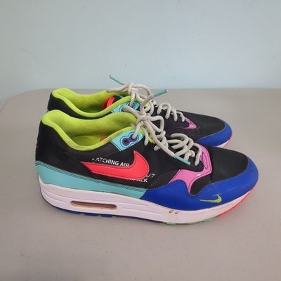 Mens Nike Air Max 1 Parachute Black Hyper Grape Shoes Sneakers Size 10 M GUC‎ Nike Air Max 1 Black Hyper Grape Men main image 3