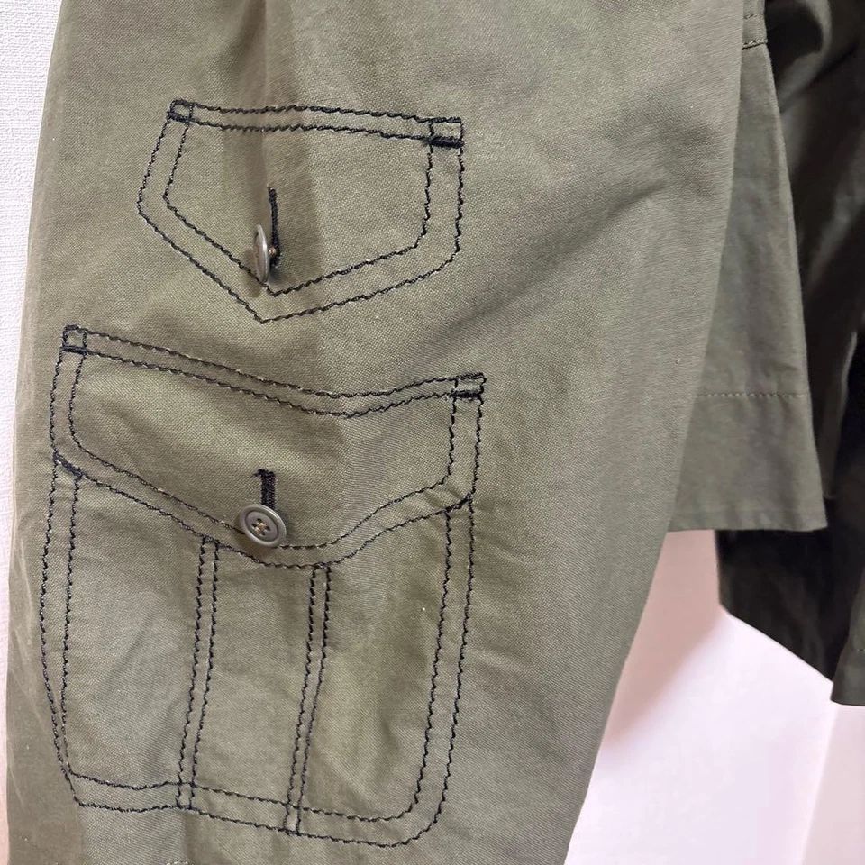 PANTALONES DE TRABAJO USADOS COMME DES GARCONS OLIVA CAQUI FALDA MUY BUENOS Foto 3 de 4