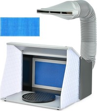 CO-Z Airbrush Spray Booth with Dual Fans  4 LED Lihts, Folding Painting Booth w