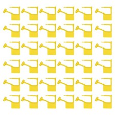 200Pcs Plastic Padlock Seals Tags - Blank Disposable Tamper-Proof Tag, Yellow