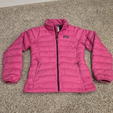 Patagonia Jacket Girls L Large 12 Down Sweater Puffer Full Zip Pink