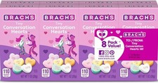 5x - 8 pk Brach's Sweet Bright Conversation Hearts Candy 1.1oz Box Valentine
