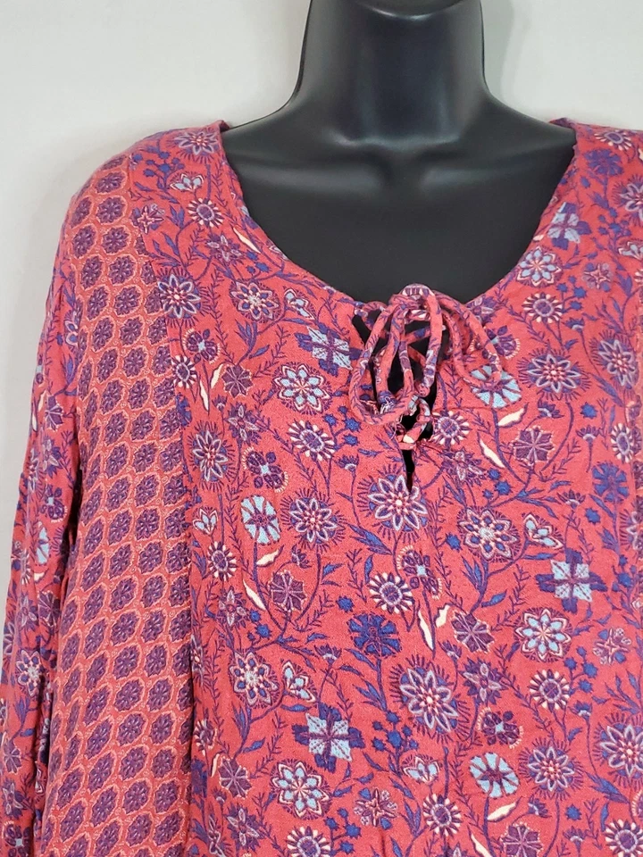 Blusa Arizona Jeans Juniors Talla 2XL Borlas Campesinas Boho Manga Larga  Foto 3 de 4