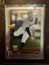 PAUL SKENES 2025 TOPPS CHROME GOLD CUP BASEBALL BASE PIRATES