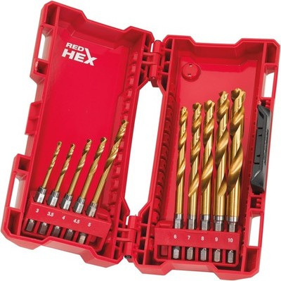 Milwaukee Bohrer Bohrersortiment Metallbohrer-SET 48894759 10 tlg. HSS-G RED HEX