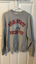Champion Reverse Weave Ohio State Buckeyes Gray Crewneck Sweatshirt M
