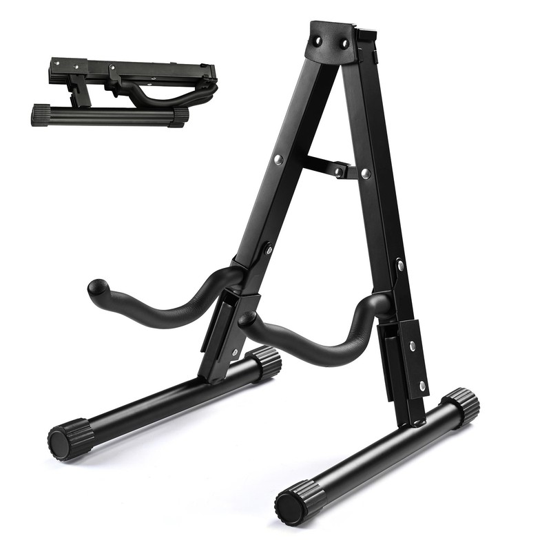 Yescom Folding Guitar Stand Floor A-Frame Instrument Display Stand with Foam Arm