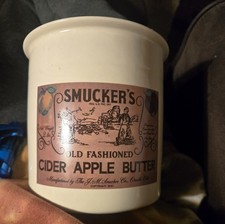 Pfaltzgraff Smucker's Antiguo Cuenco de Cerámica Mantequilla de Manzana de Sidra EE. UU.